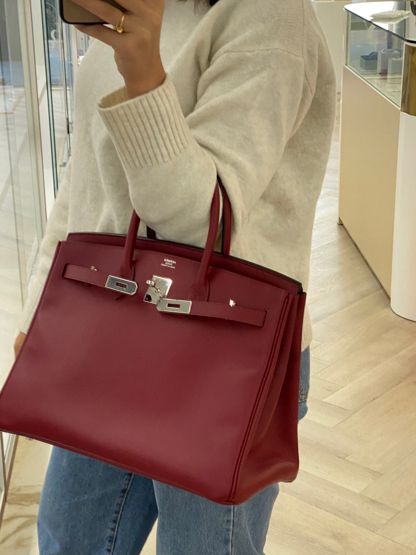 Hermes Birkin Rouge Grenat PHW 35