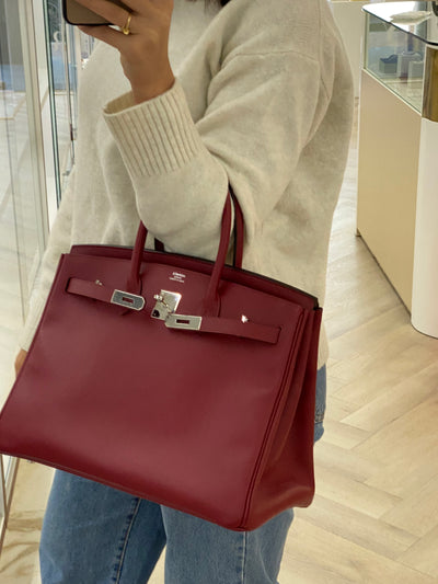 Hermes Birkin Rouge Grenat PHW 35