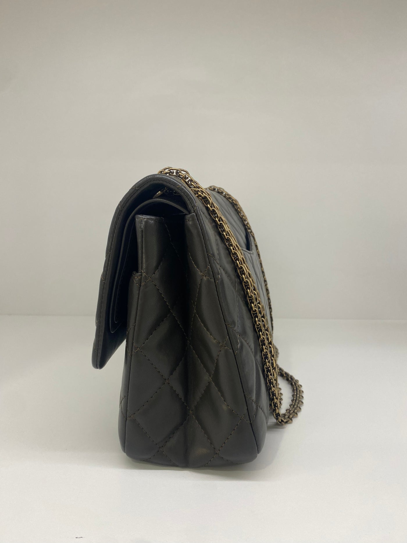 Chanel Maxi Reissue 2.55 Brown GHW