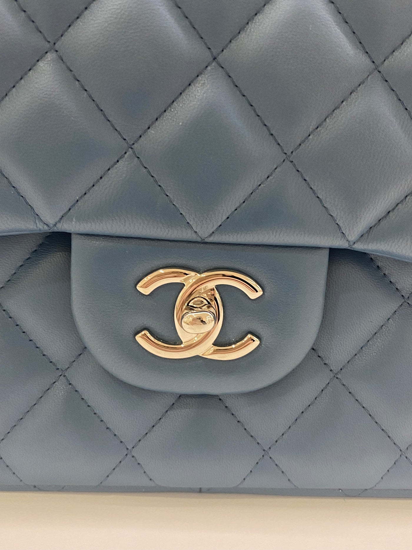 Chanel Jumbo Large Blue SHW