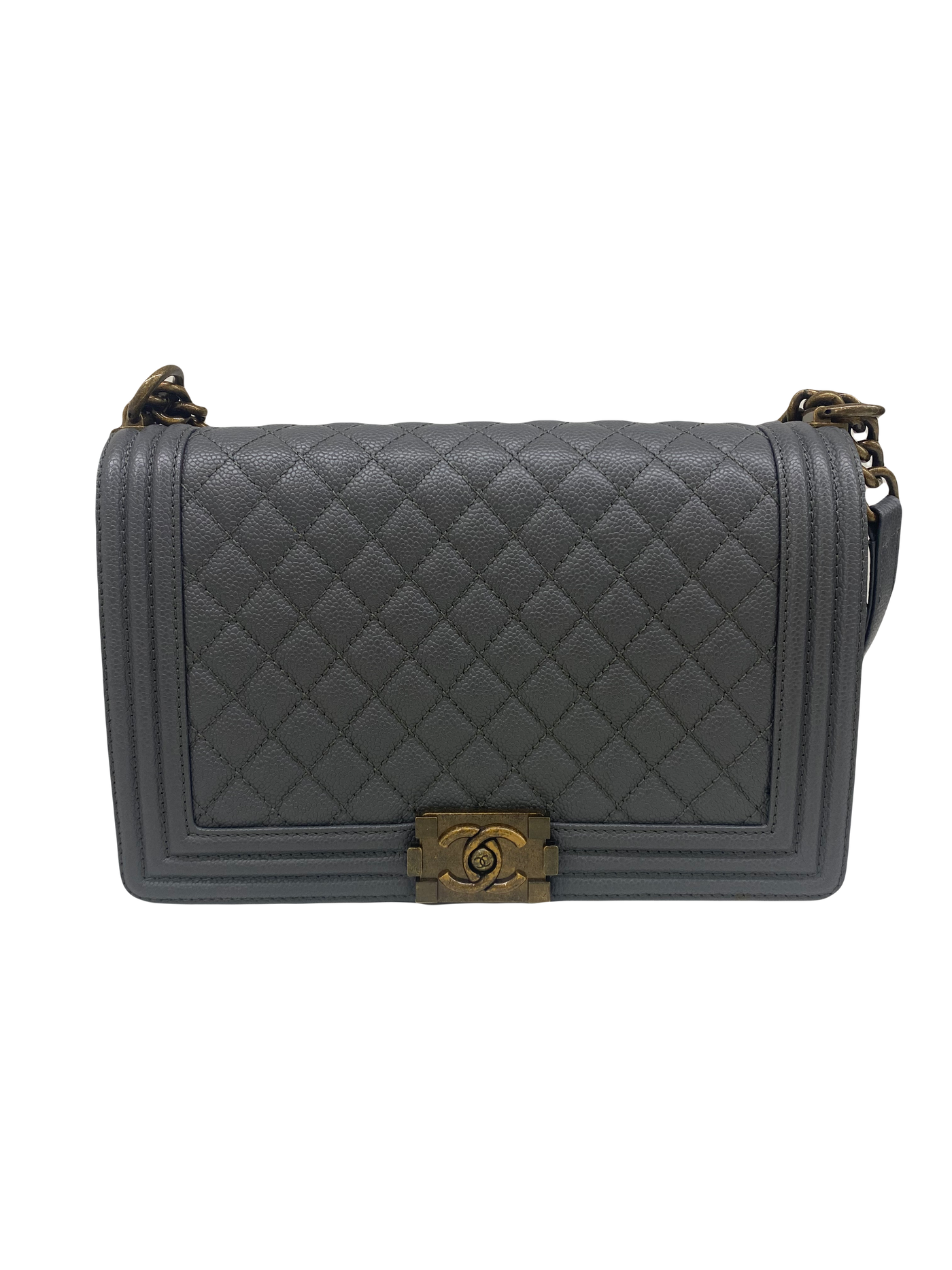 Chanel Boy Bag New Medium - Dark Grey GHW