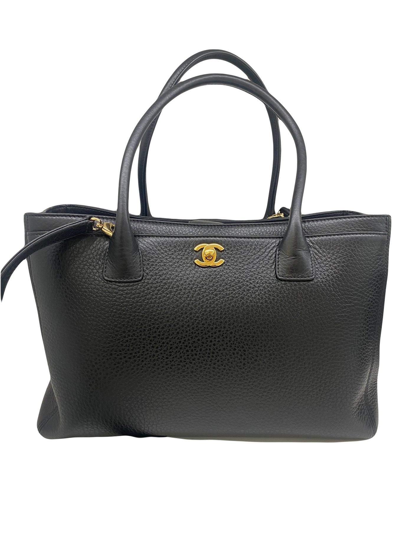 Chanel Executive Cerf Tote XL Black GHW