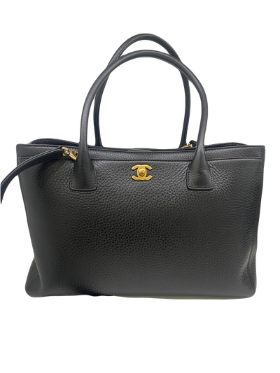Chanel Executive Cerf Tote XL Black GHW