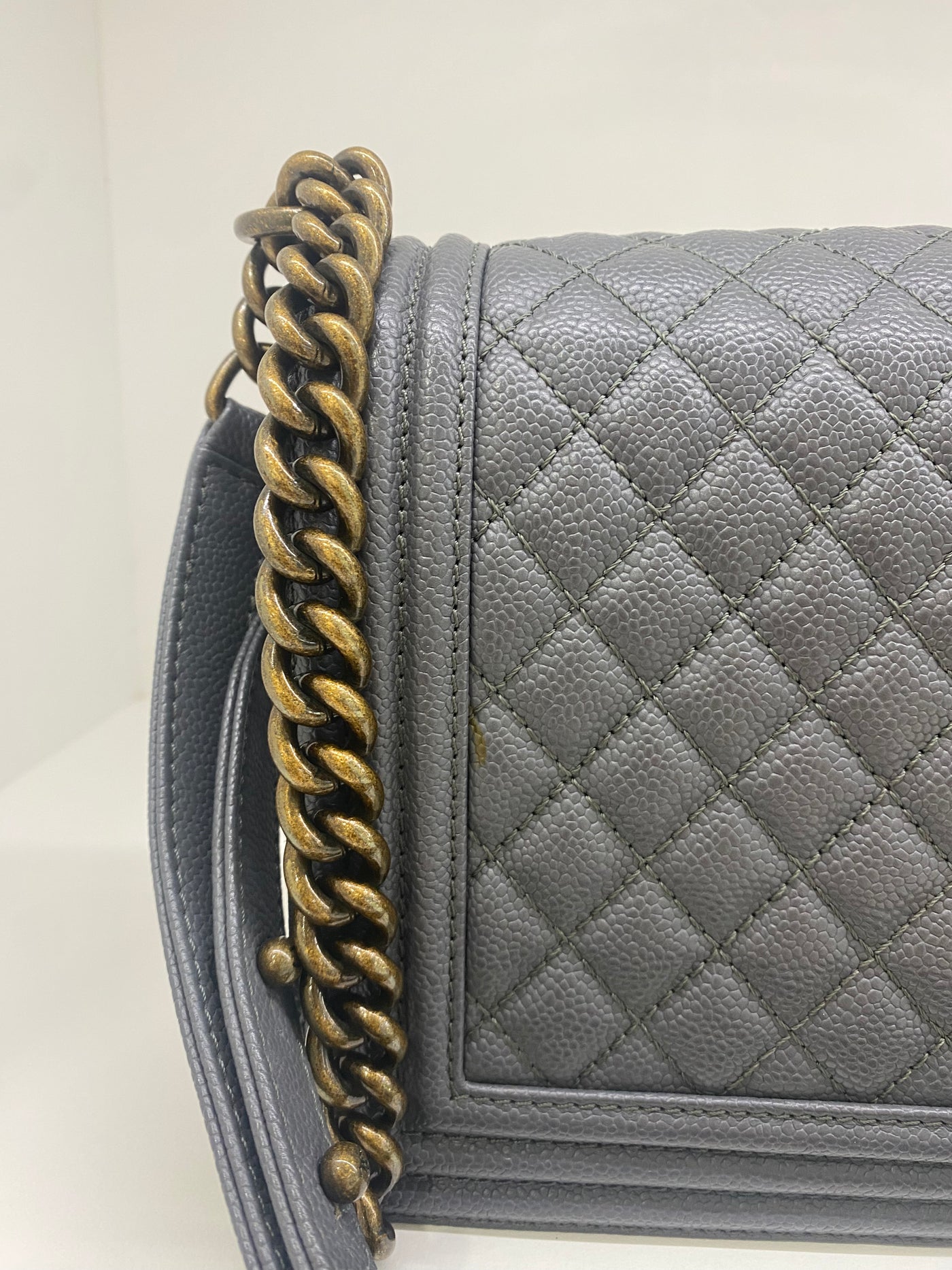 Chanel Boy Bag New Medium - Dark Grey GHW