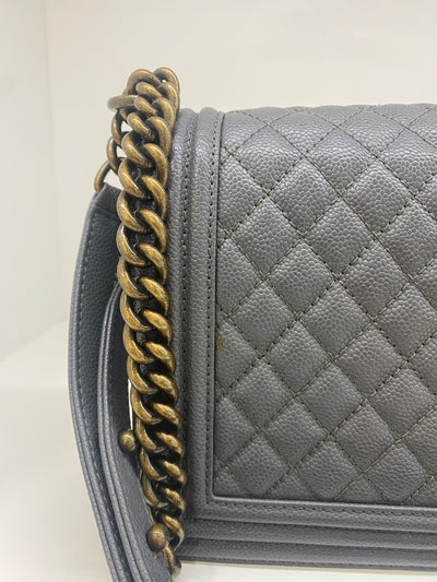 Chanel Boy Bag New Medium - Dark Grey GHW