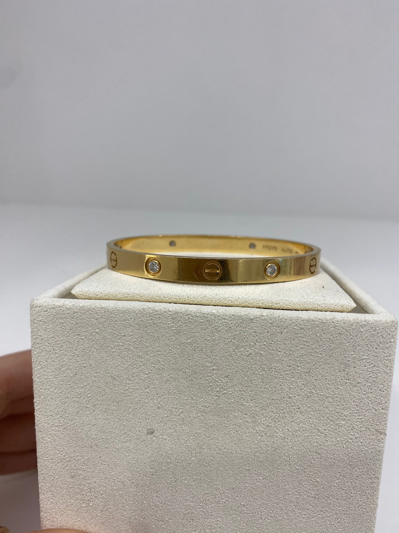Cartier Love Bangle With 4 Diamonds Gold - Size 17