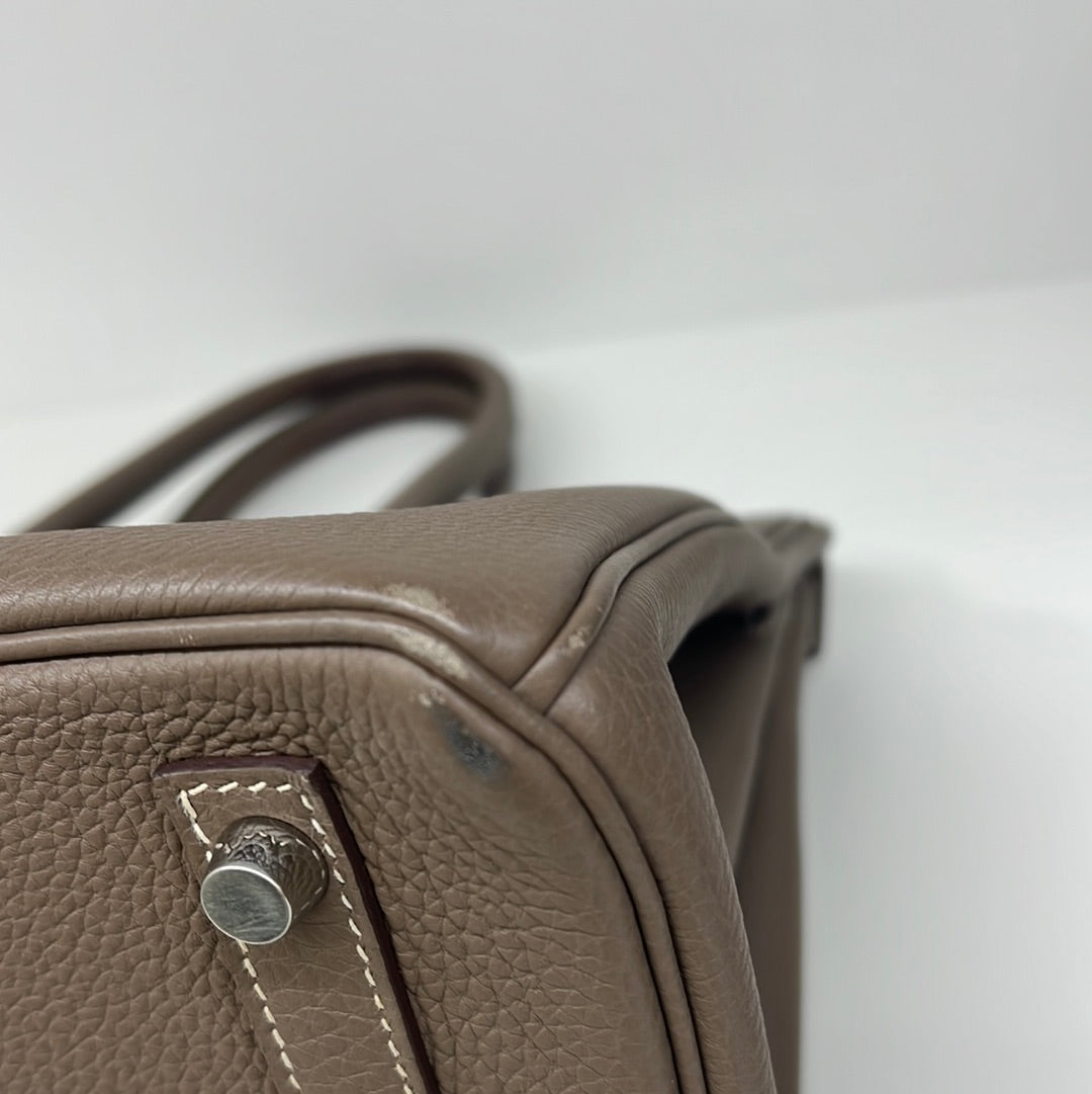 Hermes Birkin 30 Etoupe PHW Stamp A