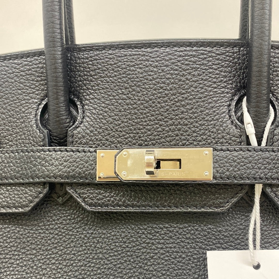 Hermès - Authenticated Birkin 30 Handbag - Patent Leather Black for Women, Very Good Condition