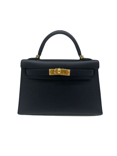 Hermes Mini Kelly Black GHW 2023