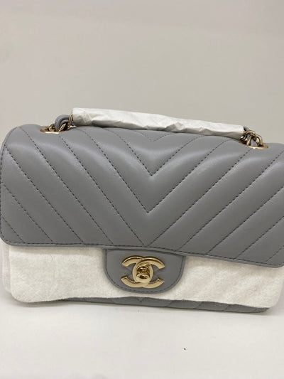 Chanel Mini Classic Flap bag - Grey CGHW