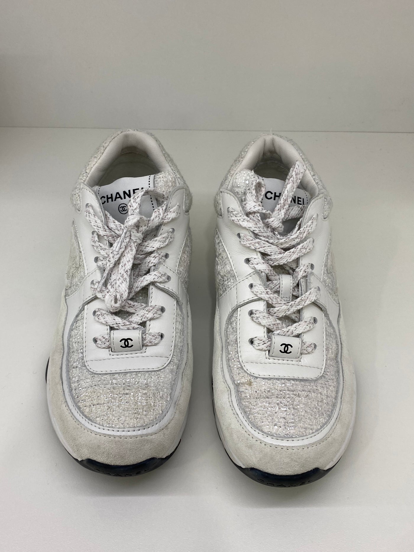 Chanel Tweed Sneakers - size 37.5