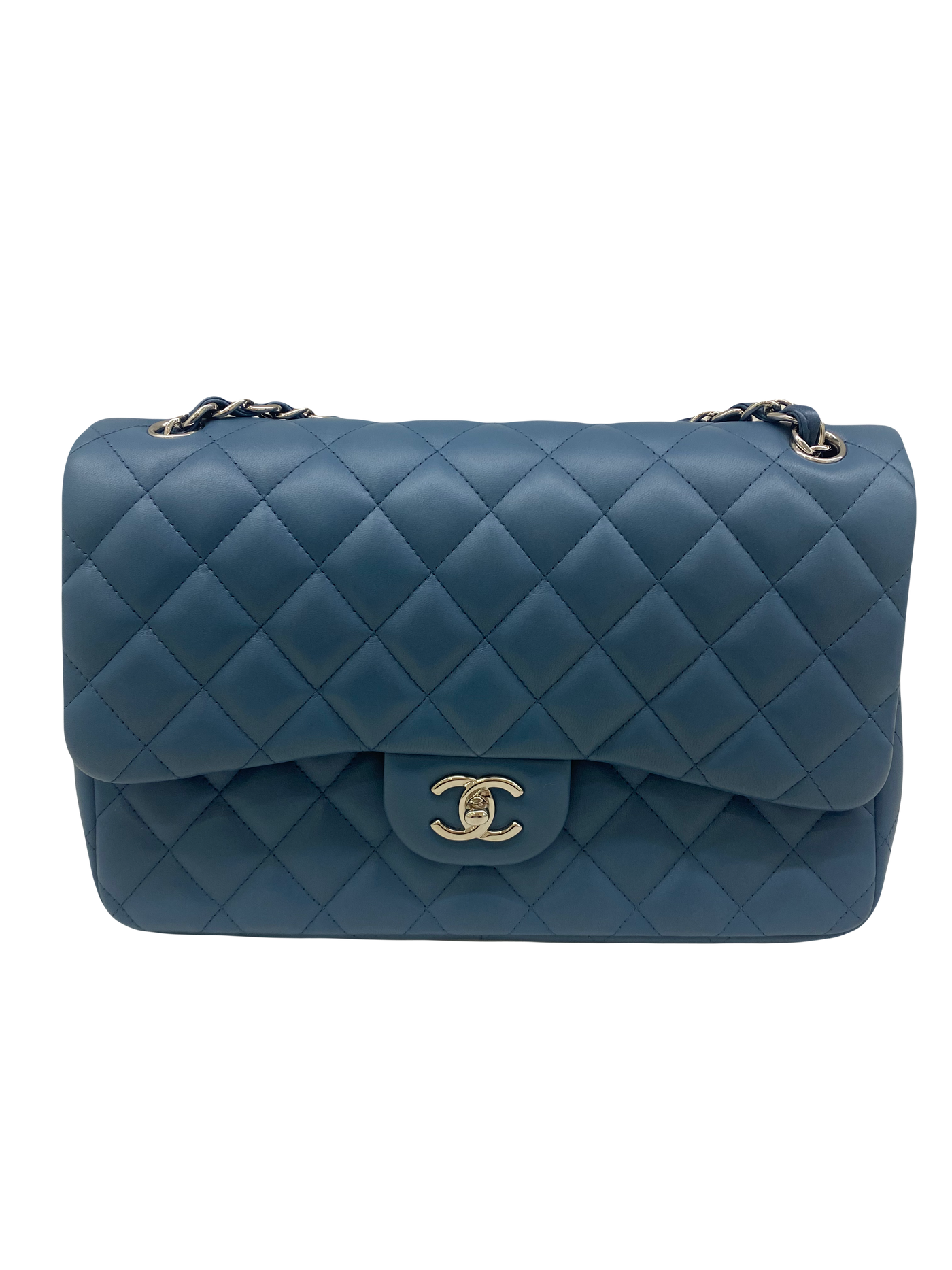 Chanel Jumbo Large Blue SHW