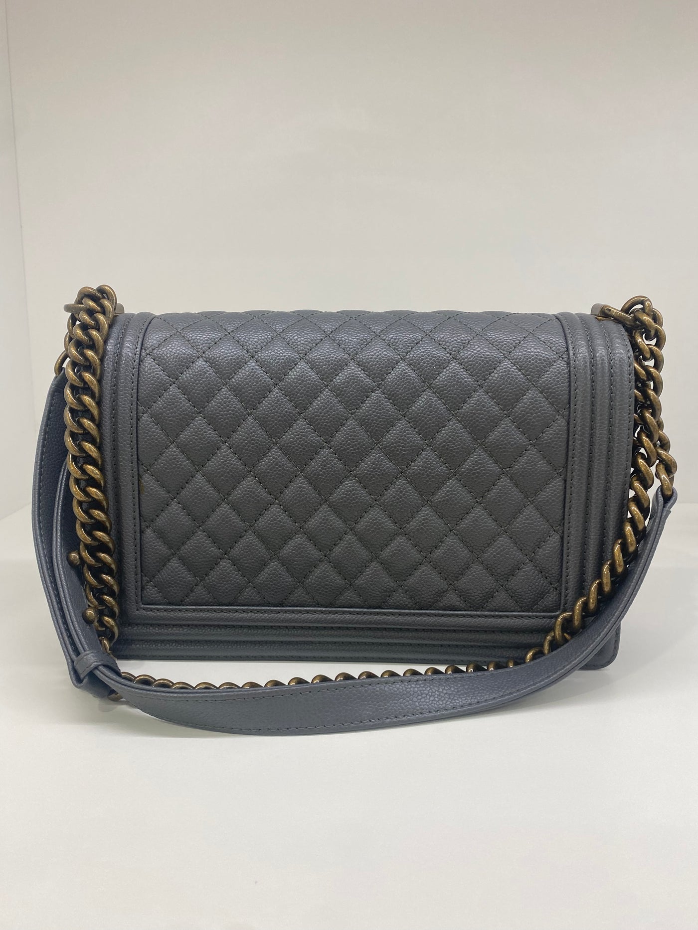 Chanel Boy Bag New Medium - Dark Grey GHW