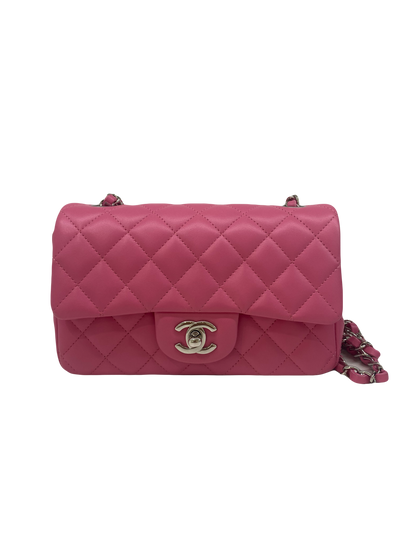 Chanel Rectangle Mini Classic Flap - Pink SHW