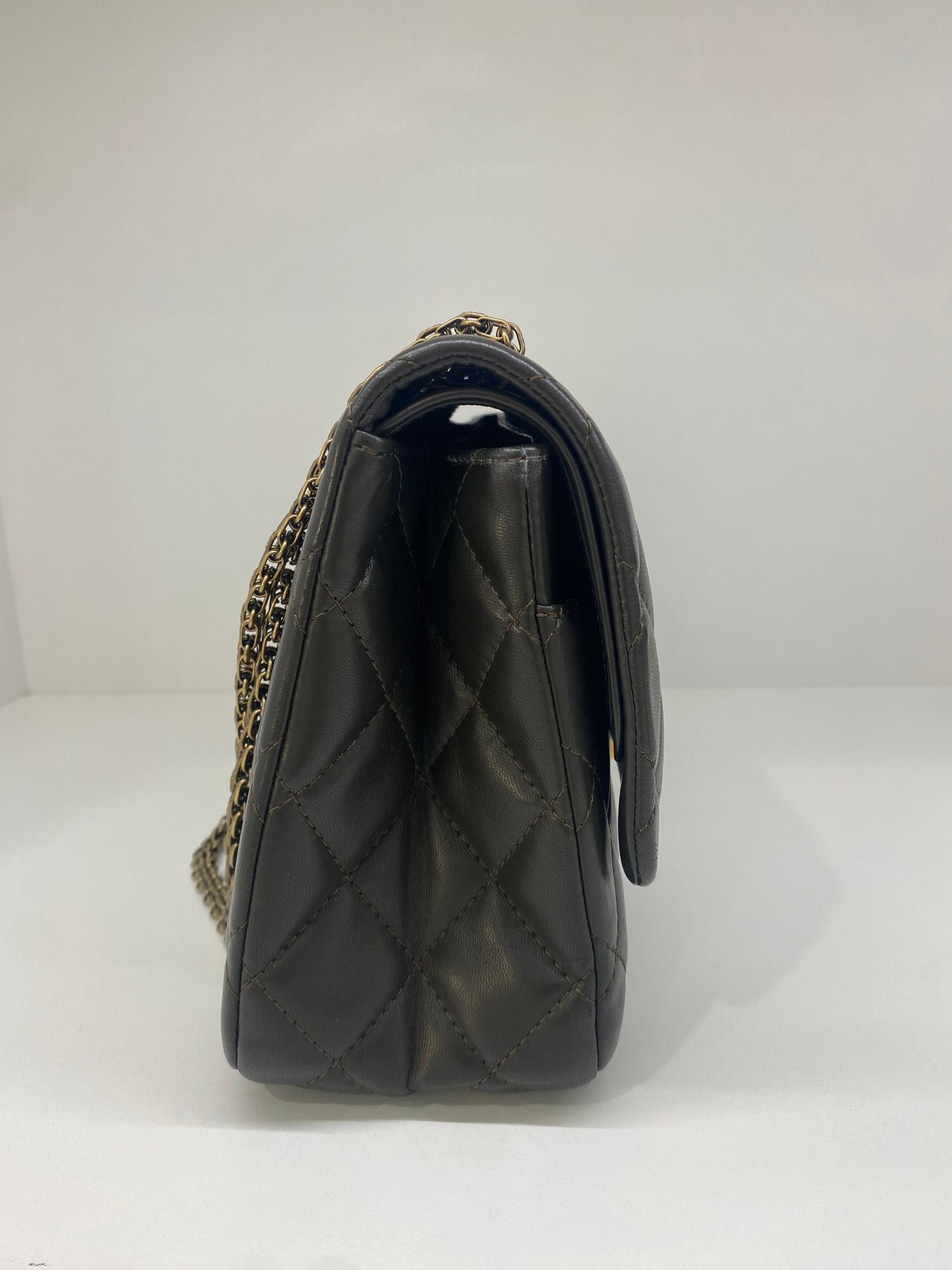 Chanel Maxi Reissue 2.55 Brown GHW