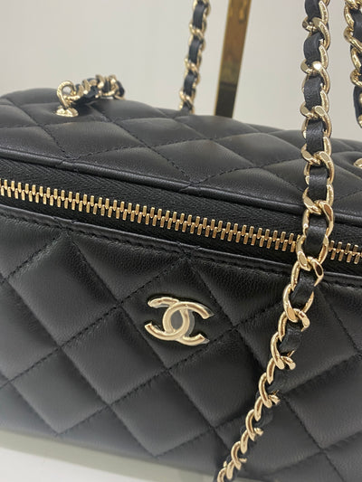 Chanel Rectangle Mini Vanity Black CGHW