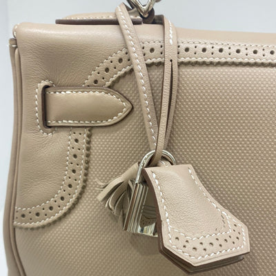 Hermes Kelly 32 Beige Argile Ghillies PHW Swift & Grain D'H