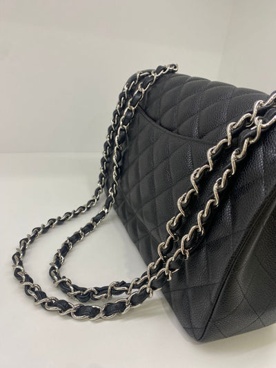 Chanel Large Jumbo Classic Flap Black - Black SHW Caviar Leather