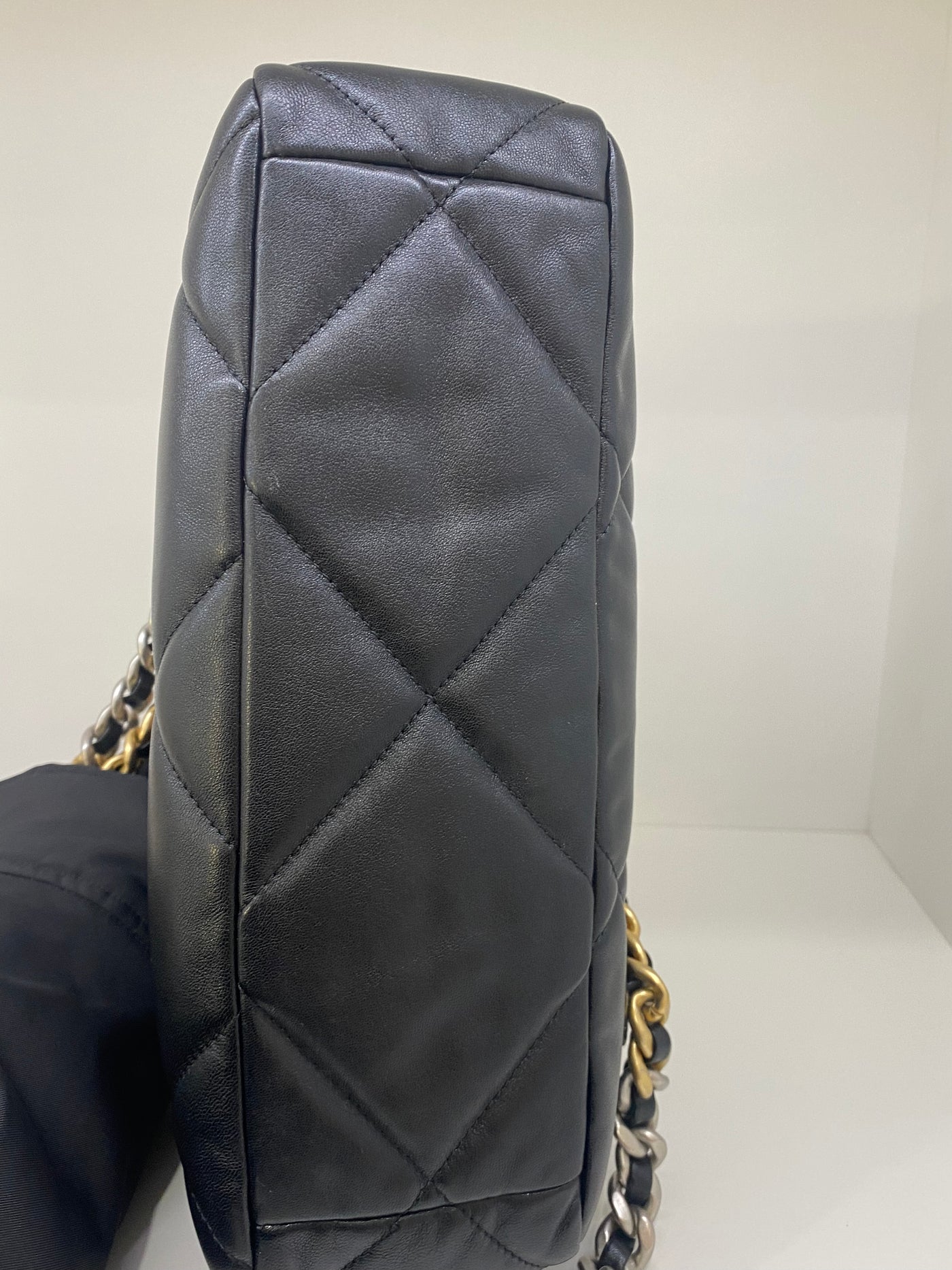 Chanel 19 Large (Medium) Black SHW