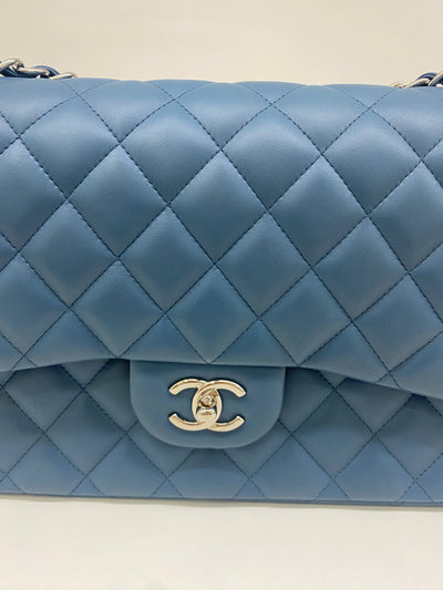 Chanel Jumbo Large Blue SHW