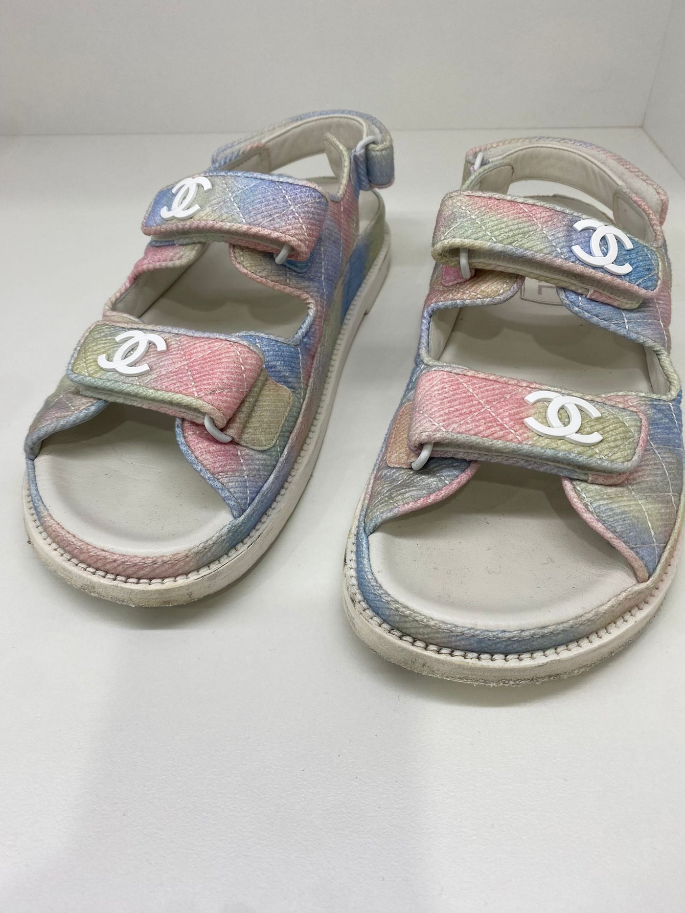 Chanel Dad Sandals - Rainbow canvas 39.5C