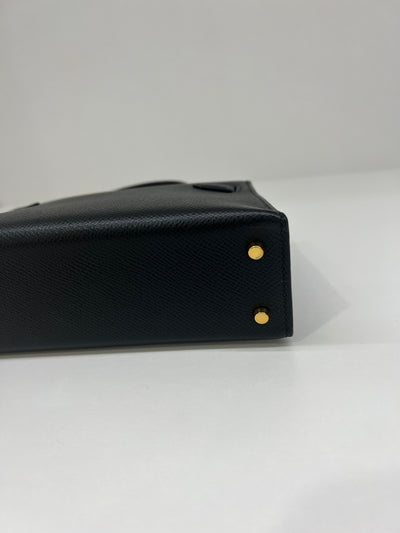 Hermes Mini Kelly Black GHW 2023