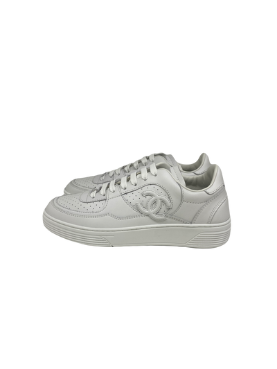 Chanel White Sneakers 36.5