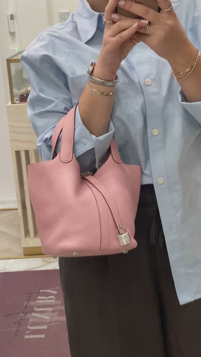 Hermes Picotin 18 Rose Sakura PHW