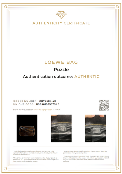 Loewe Puzzle Bag Fur Brown/ Black