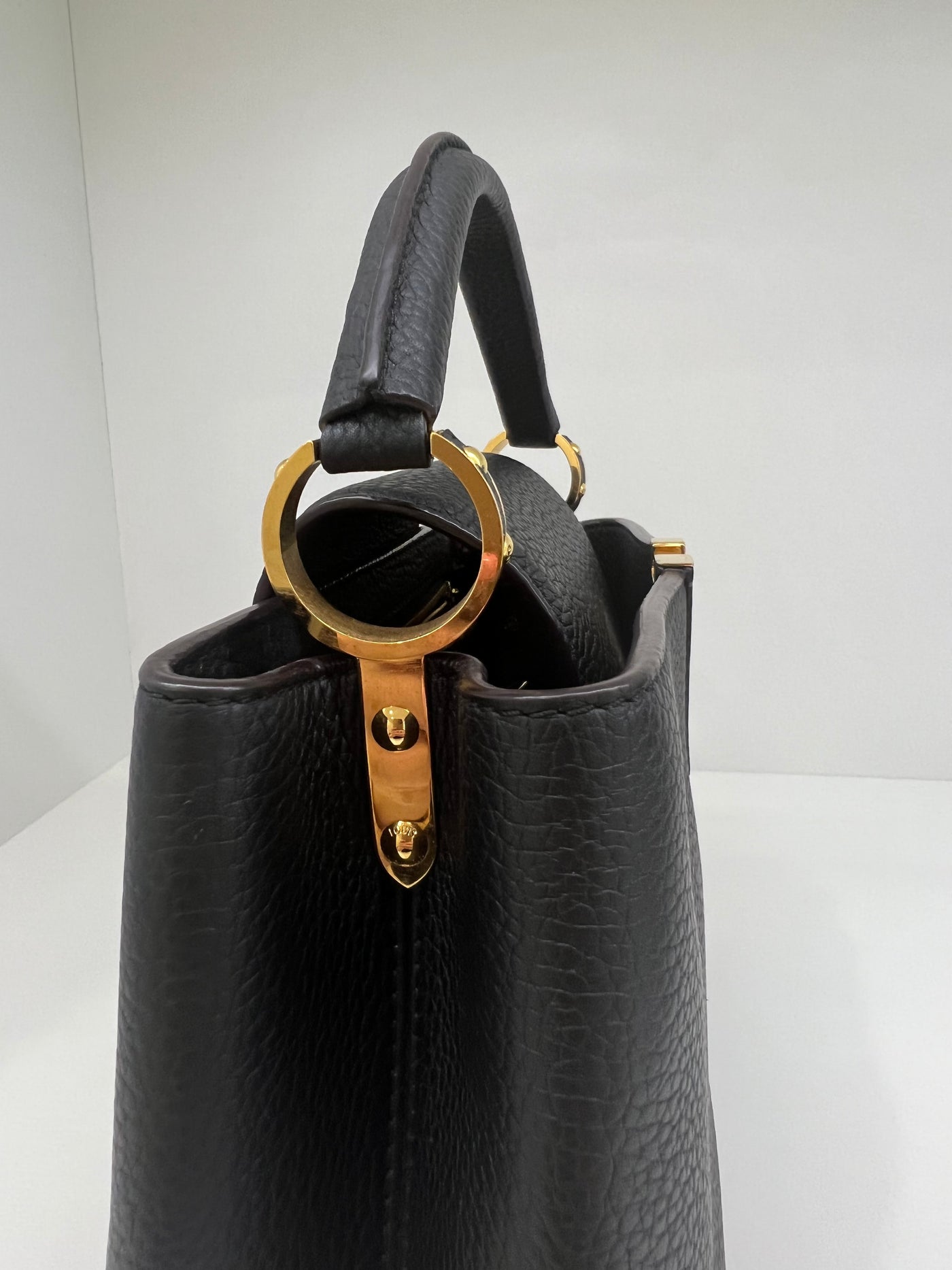 Louis Vuitton Black Leather Capucines BB Bag at 1stDibs  capucines bb black,  lv capucine black, lv capucines bb black