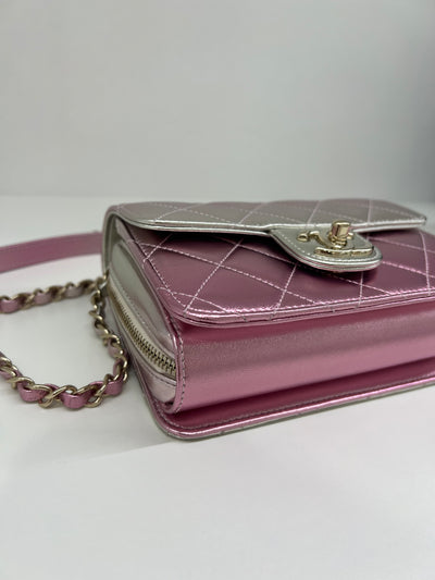 Chanel Metallic Like A Wallet Flap - Pink - SOLD
