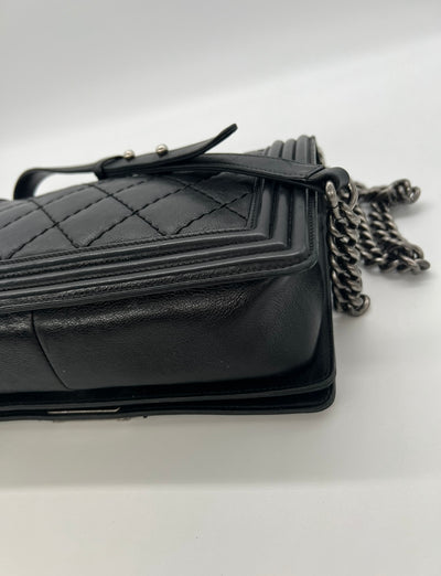 Chanel Boy Bag Large Black Lambskin SHW - SOLD