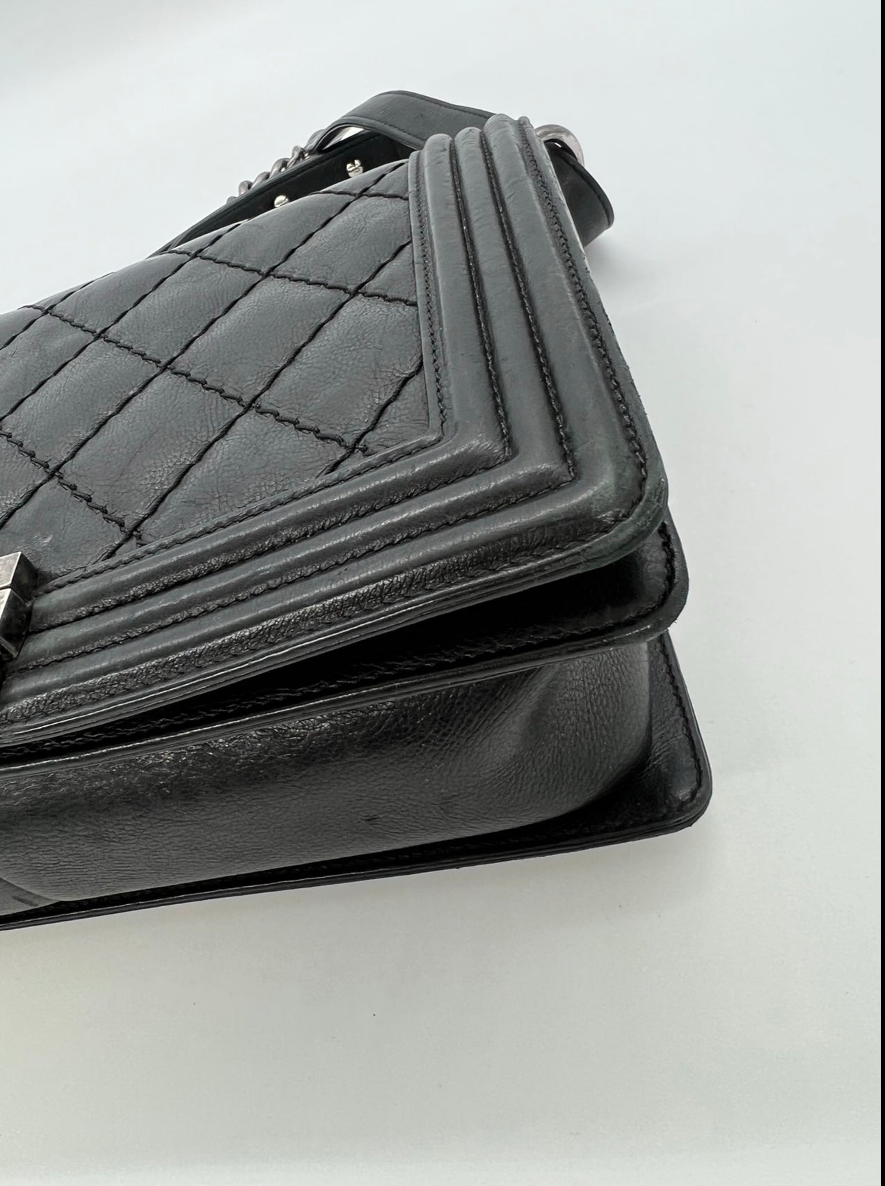 Chanel Boy Bag Large Black Lambskin SHW - SOLD