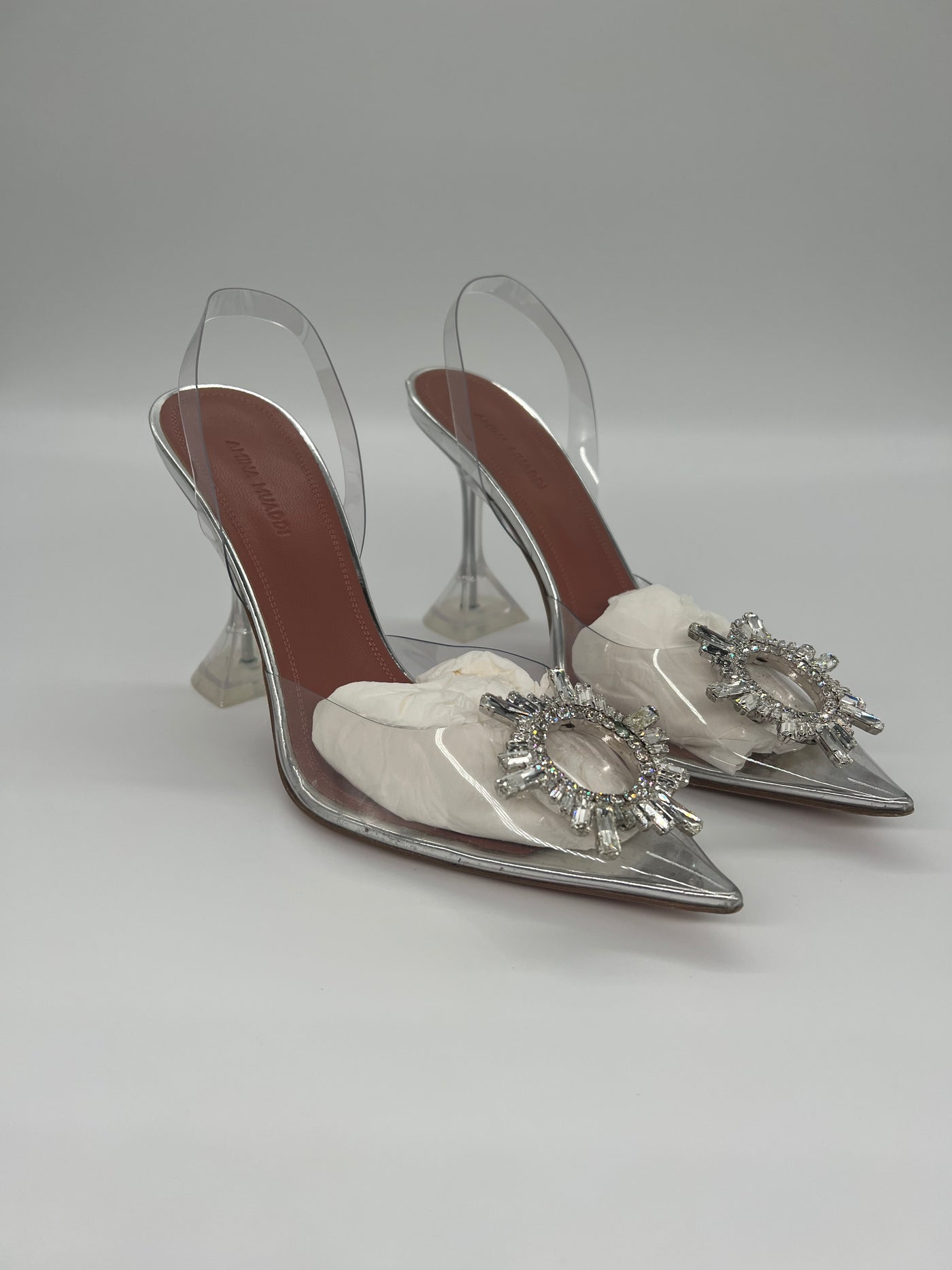 Amina Muaddi Begum Clear PVC - Size 39 â PH Luxury Consignment