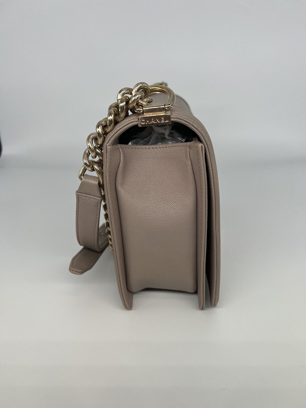 Chanel New Medium Boy Bag - Beige CGHW -SOLD