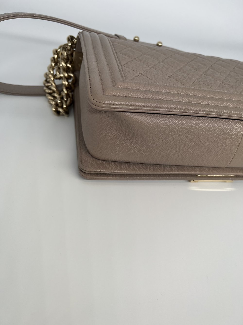 Chanel New Medium Boy Bag - Beige CGHW -SOLD