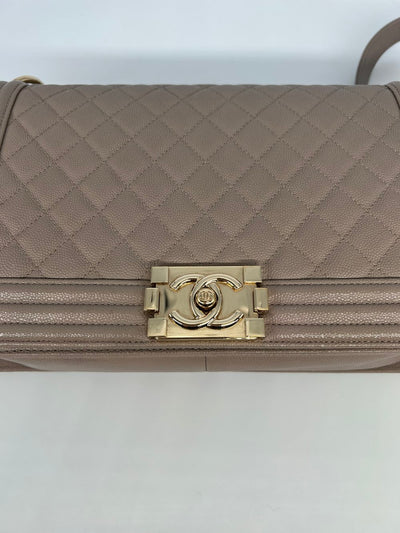 Chanel New Medium Boy Bag - Beige CGHW -SOLD