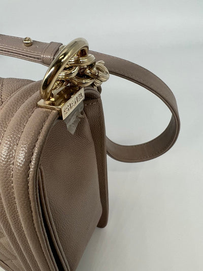 Chanel New Medium Boy Bag - Beige CGHW -SOLD