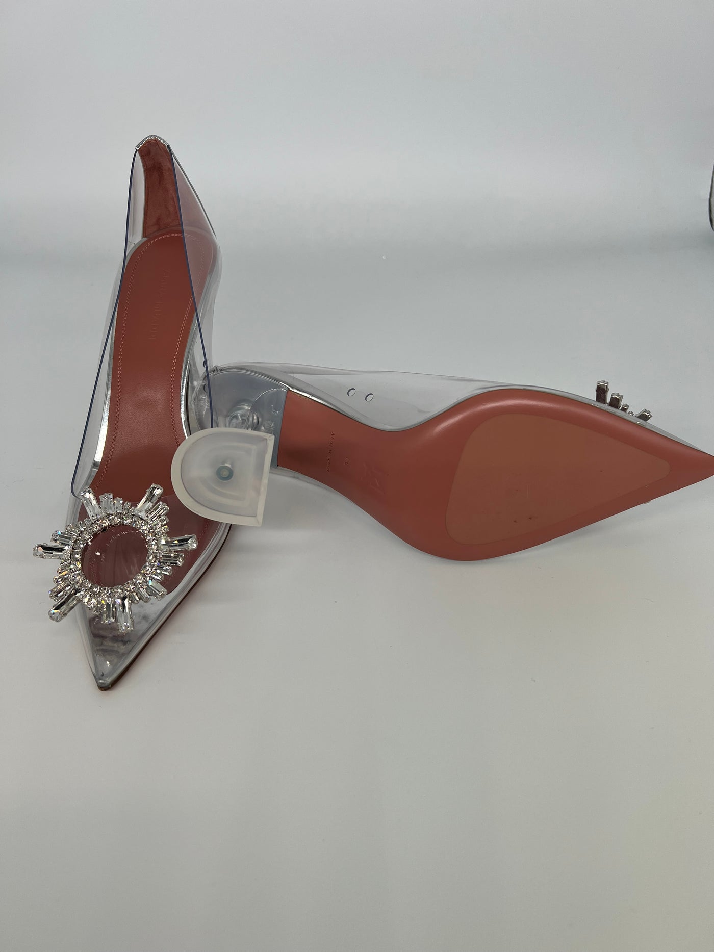 Amina Muaddi Begum Clear PVC - Size 38.