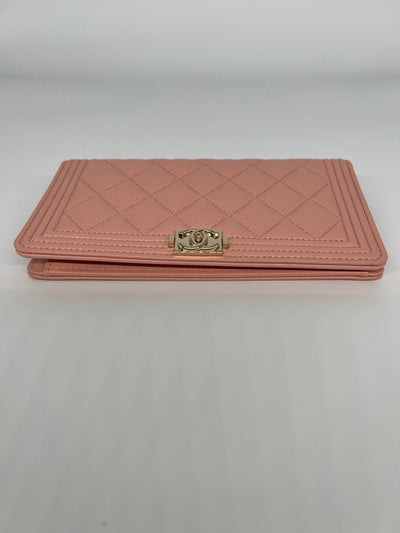 Chanel Boy Wallet Peach -SOLD