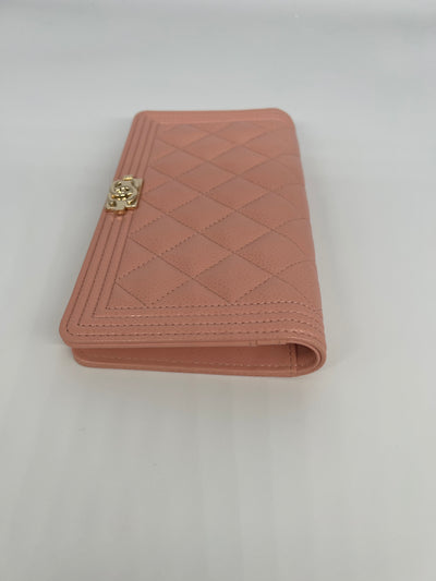 Chanel Boy Wallet Peach -SOLD