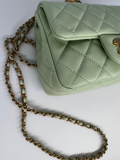 Chanel Pearl Crush Mini Mint Green GHW - SOLD