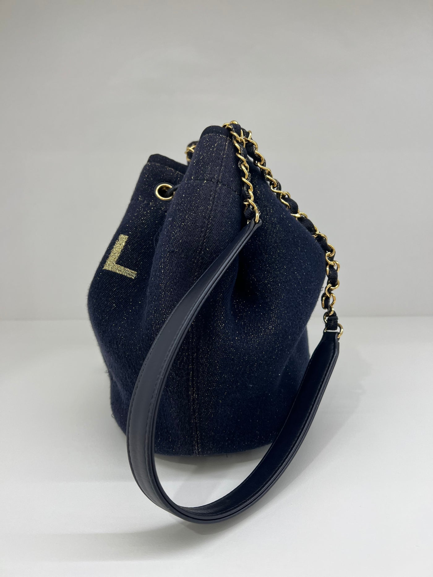 Chanel Bucket Bag Navy/Gold - SOLD