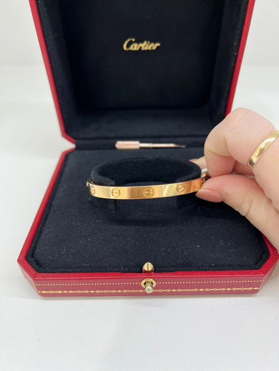 Cartier Love Bangle Rose Gold Size 18