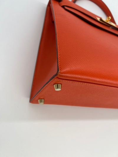 Hermes Kelly 32 Feu Epsom GHW Stamp X