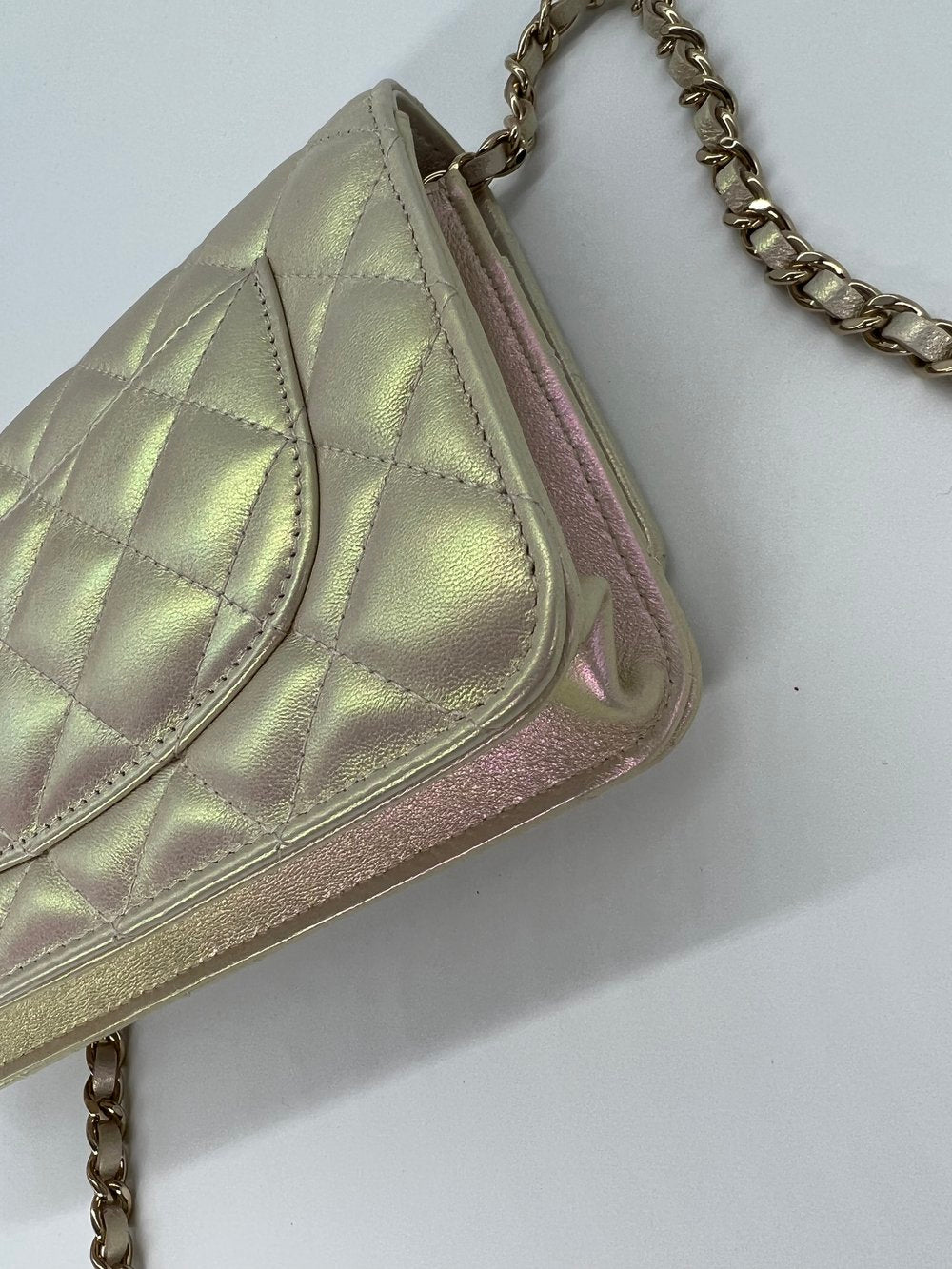 Chanel Wallet On Chain - Ivory Iridescent - SOLD