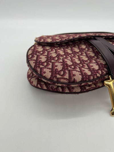 Dior Saddle Oblique - Medium - Burgundy
