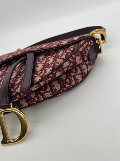 Dior Saddle Oblique - Medium - Burgundy