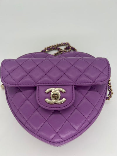 Chanel Heart Bag Large - Purple CGHW - SOLD