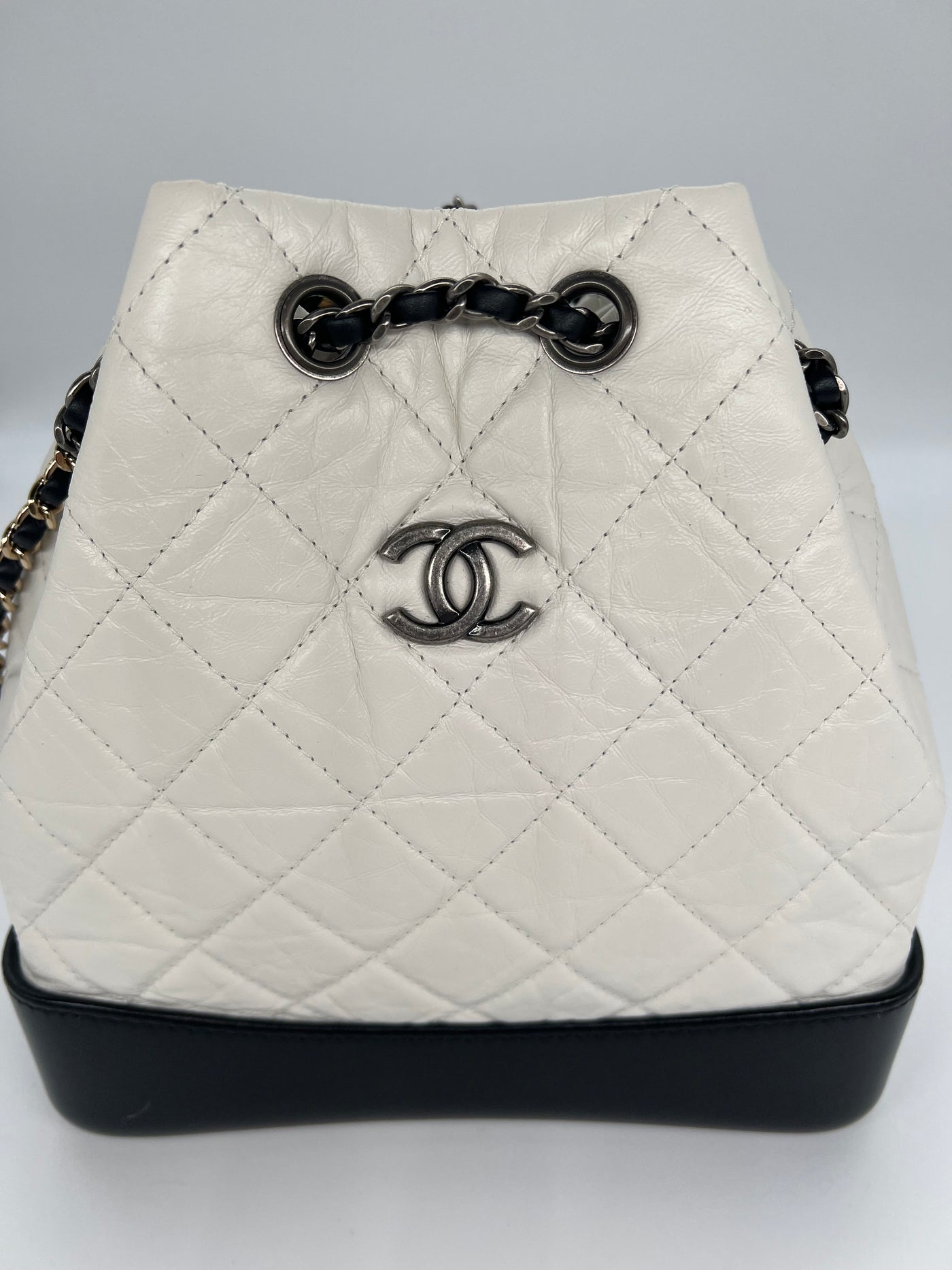 Chanel Gabrielle Backpack White & Black - SOLD